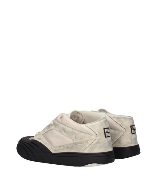 Givenchy White Beige Fabric Chunky Sneakers for men