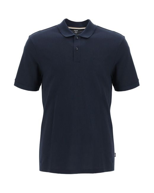Boss Organic Cotton Polo Shirt in het Blue voor heren