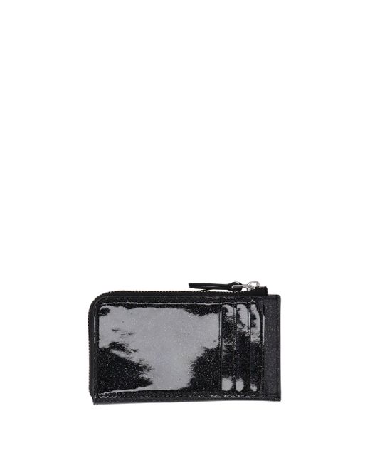 Marc Jacobs Black Top Zip Wallet With Keyring