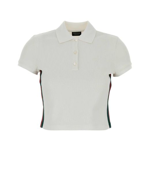 Gucci Gray Textured Shirt Collar Polo