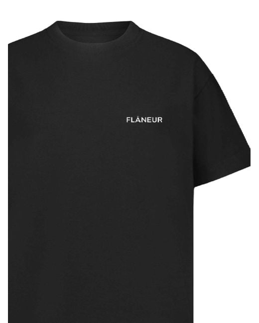 flâneur Black Logo Flâneur Print T Shirt for men