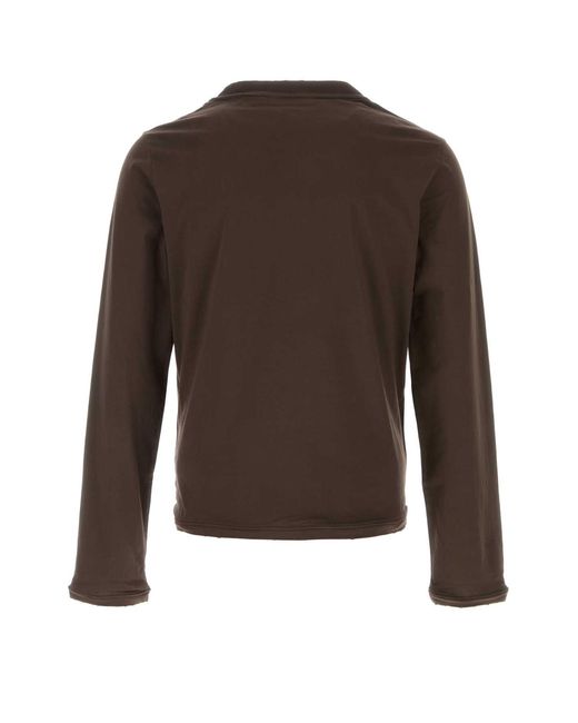 Prada Brown Solid T-Shirt for men