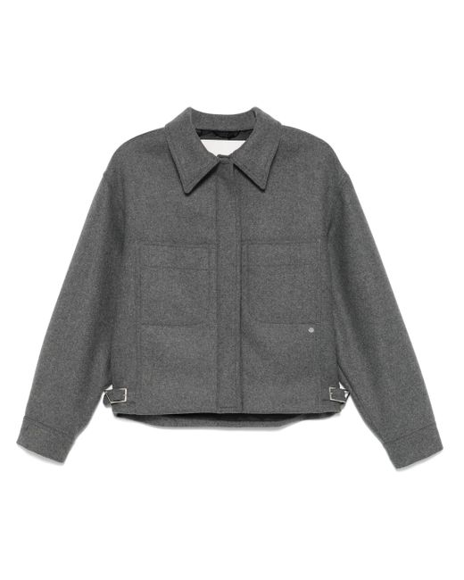 Closed Gray Felted Jacket for men