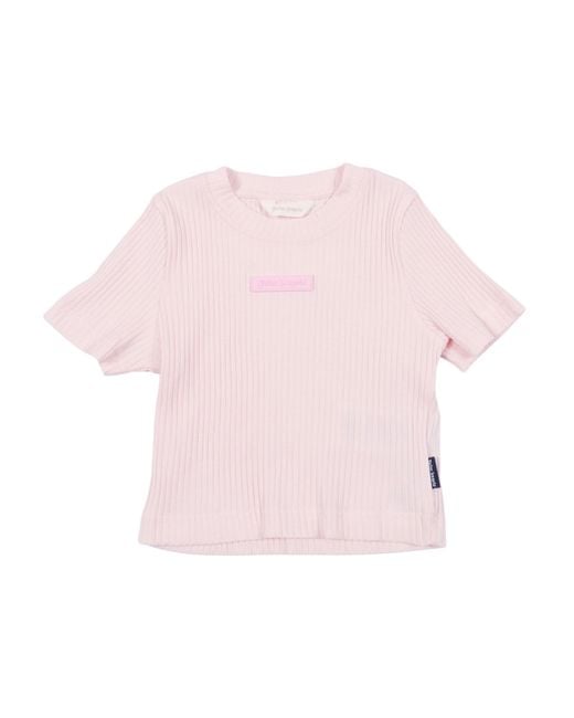 Palm Angels Pink Logo Rib Baby Tee S/S Girl for men