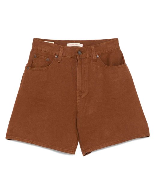 Levi's Brown High-Rise Shorts