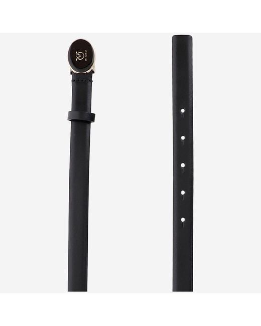 Pinko Black Studded Belt With Sleek Buckle