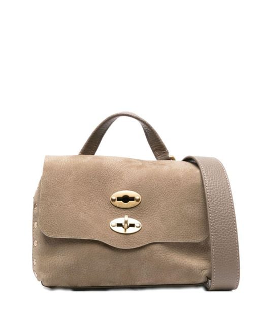 Zanellato Postina Jones Baby Suede Lederen Handtas in het Natural