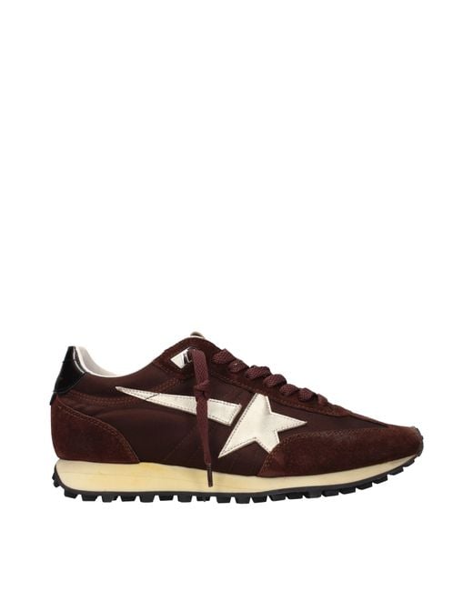 Golden Goose Deluxe Brand Brown Marathon Sneakers Fabric/Platinum