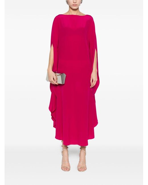 Gianluca Capannolo Pink Silk Midi Dress