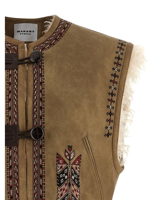 Isabel Marant Brown Weste "Clemencia"