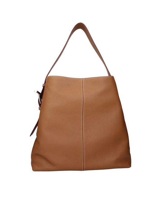 McQueen Brown Alexander Mc Queen T Bar Shoulder Bag Leather