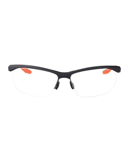 Nike White Matte Dark Acetate Glasses for men