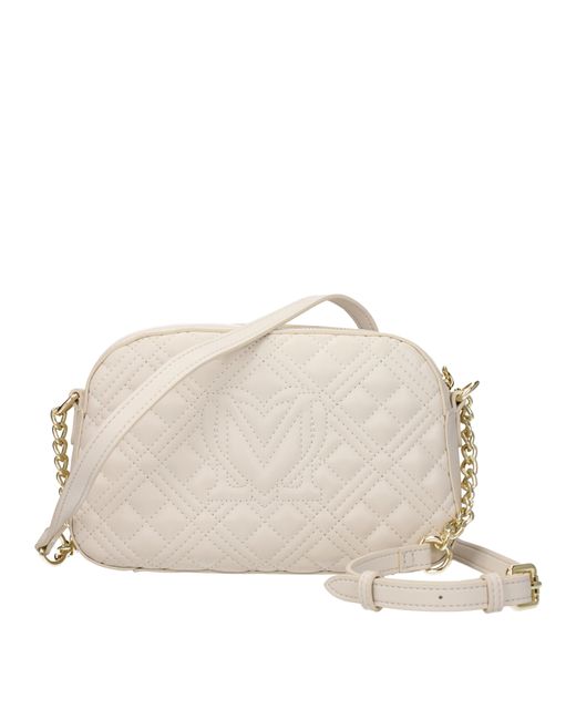 Love Moschino Natural Crossbody Bags Polyurethane/Ivory