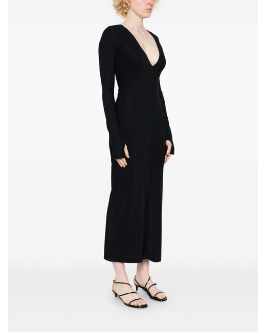MM6 by Maison Margiela Black Maxi Dress Clothing