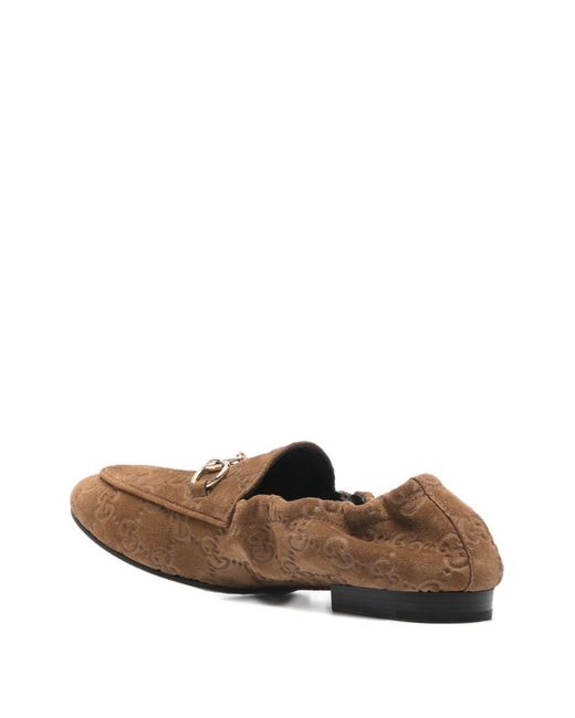 Gucci White Jordaan Leather Loafers