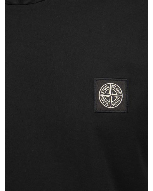 Stone Island Kurzärärmische T -Shirt in Black für Herren