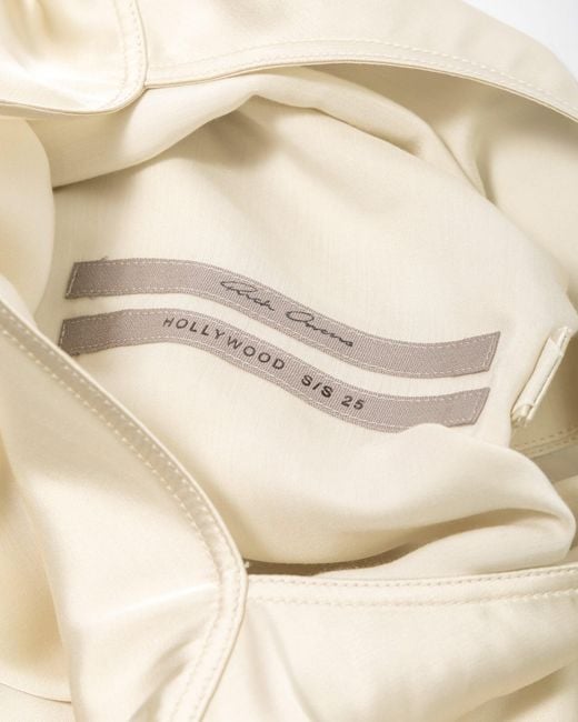 Rick Owens White Satin-Finish Dress