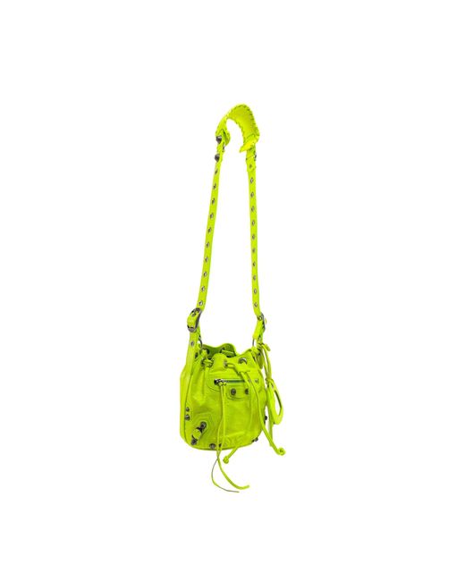 Balenciaga Green Cagole Bucket Bag