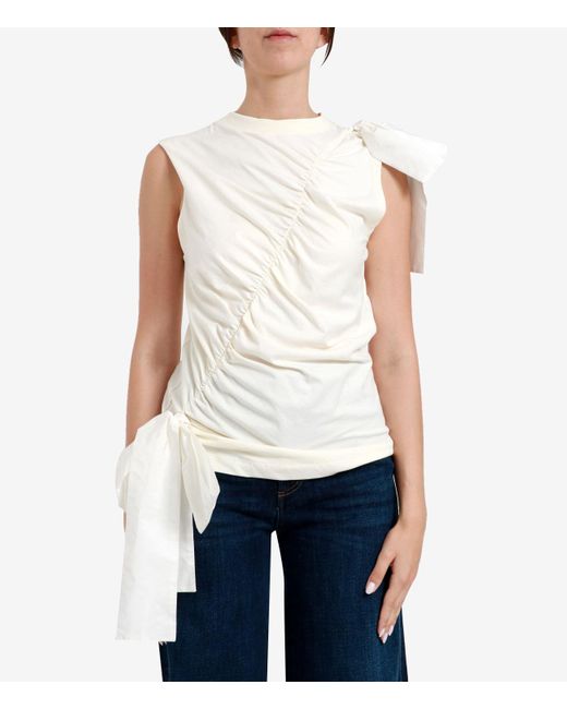 MSGM White T Shirts And Polos