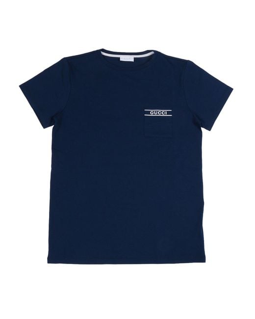 Gucci Blue J S/S T Shirt Ctn Jersey