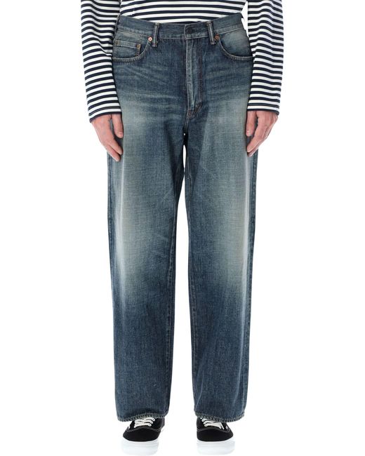 Nanamica Blue Vintage Loose Fit Jeans for men