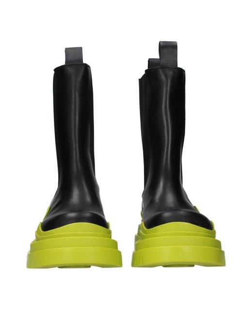 Bottega Veneta Black Boots/Lime Leather