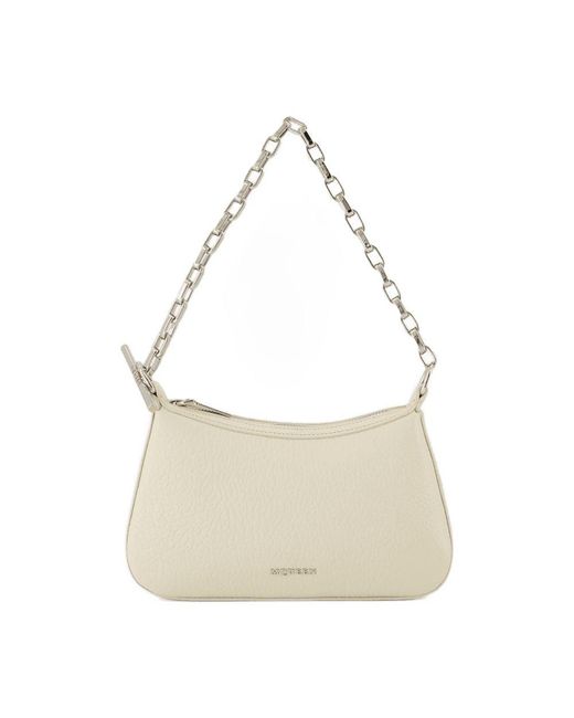 T bar mini sac à main Alexander MC Queen en cuir crème Alexander McQueen en coloris Natural