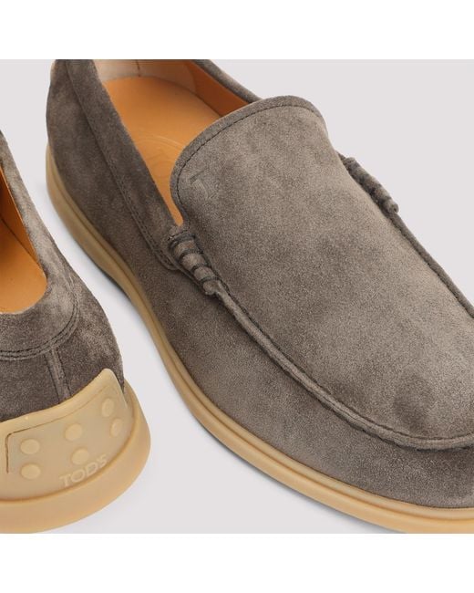 Tod's Brown Suede Leather Loafers