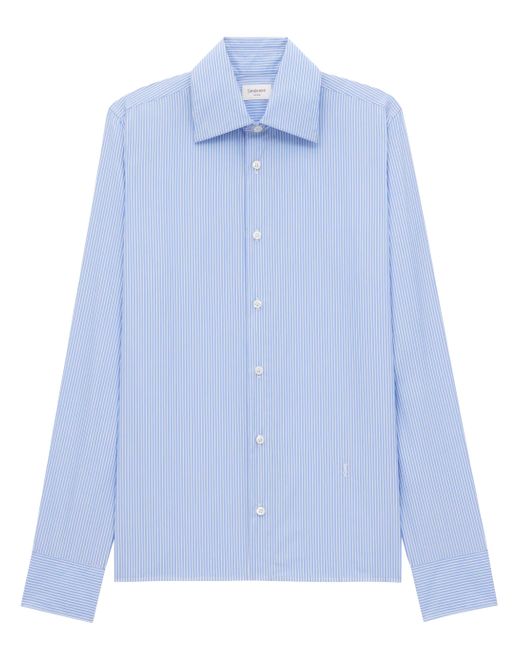 Saint Laurent Blue Camicia Cassandre