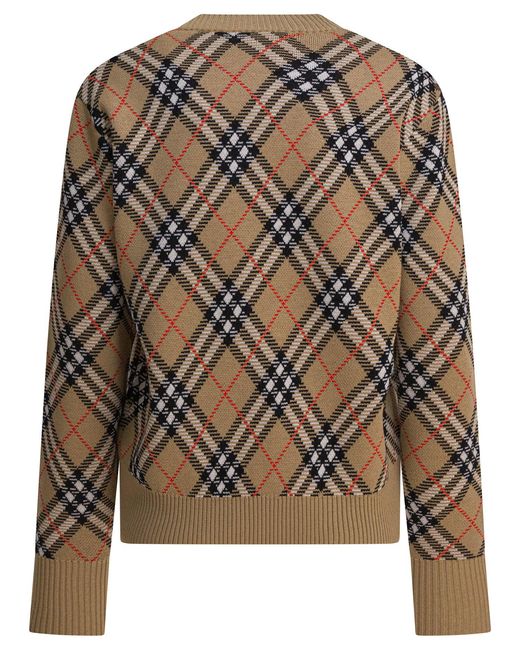 Burberry Brown Wool Blend Crew Neck Sweater