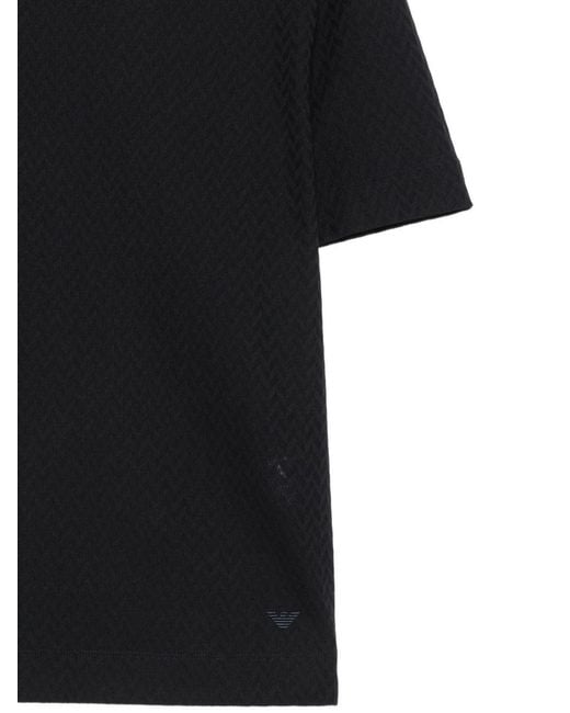 Emporio Armani Black Cotton T Shirt