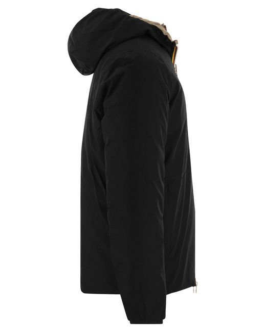 Jack chaqueta con capucha reversible K-Way de hombre de color Black