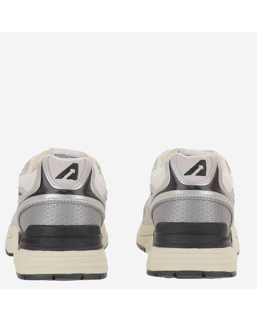 Autry White Suede Mesh Terry Lacing Sneakers