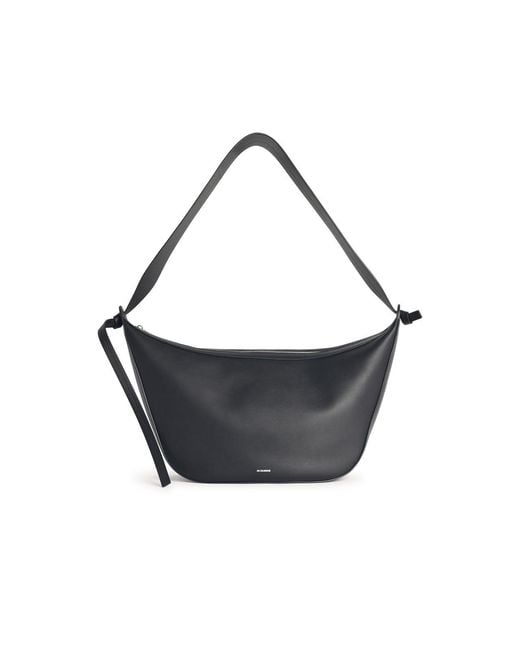 Jil Sander Black 'Knot' Lear Bag