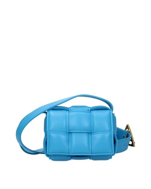 Bottega Veneta Blue Cassette Crossbody Bags For