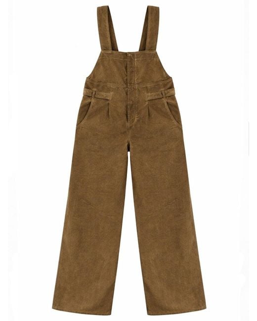 Uma Wang Natural Cotton Panda Dungarees