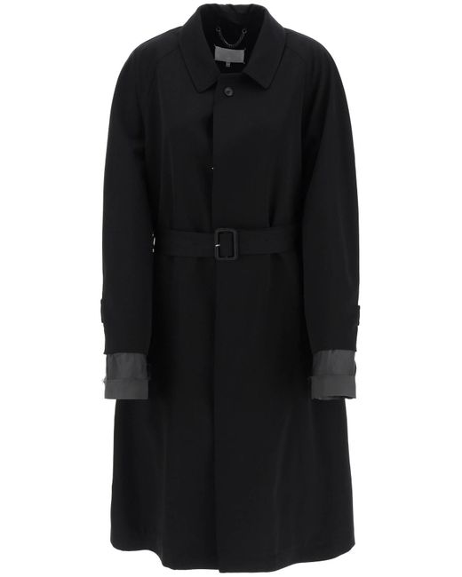 Maison Margiela Black "Trench Coat With Discreet for men