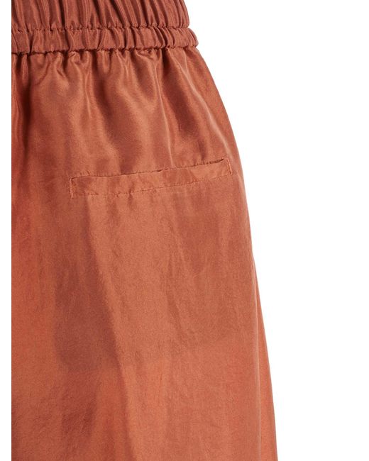 Forte_forte Orange Pantalone Coulisse Habotai Seta