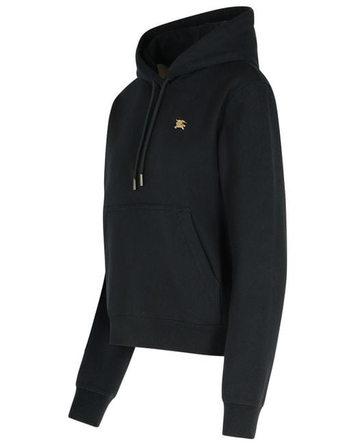 Burberry Black 'Harriet' Cotton Sweatshirt