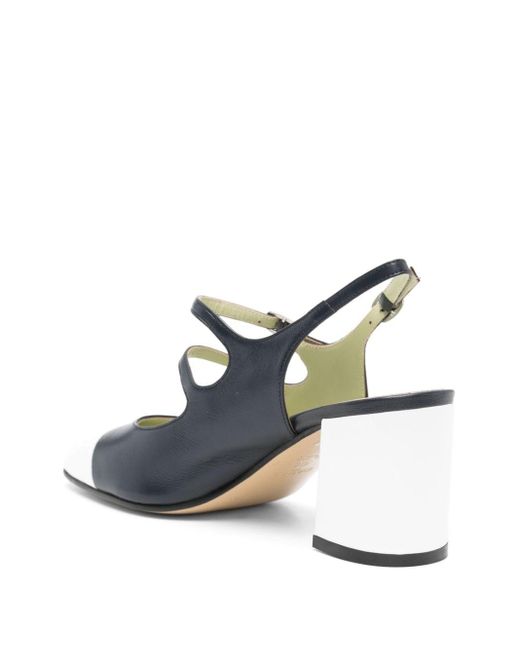 CAREL PARIS Metallic Papaya 60mm Leather Pumps