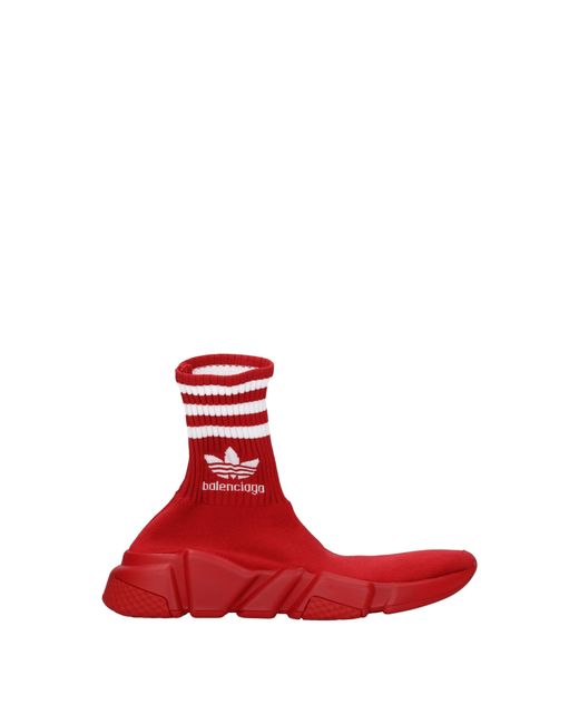 Balenciaga Red Sneakers Adidas Speed Donna Tessuto Rosso/Bianco