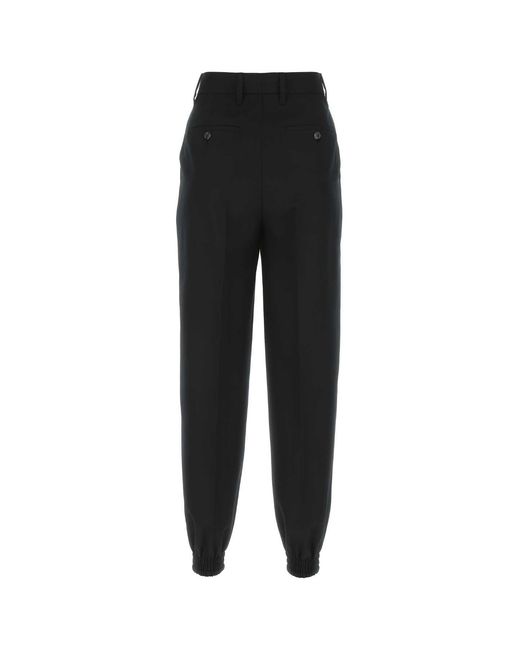 Prada Black Wool Joggers
