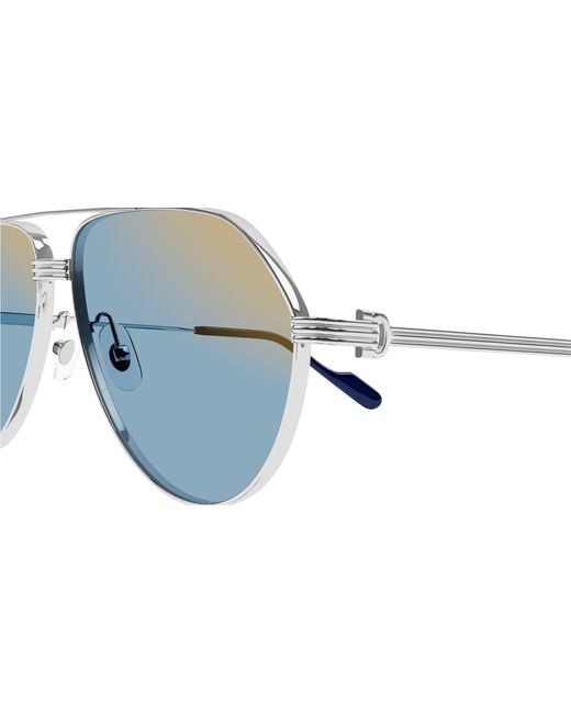 Cartier Santos de CT0303S -003 - Silber Asian Fit in Metallic für Herren