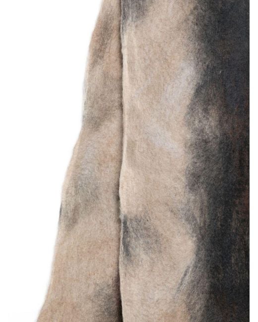 Silvana Manetti Gray Jagged-Edge Scarf