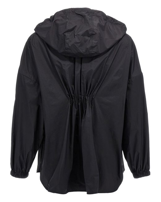 Moncler Black Ruffled Windbreaker