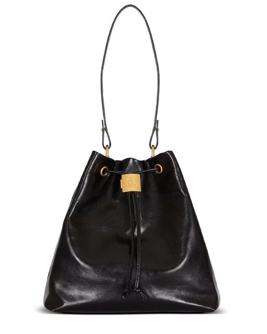 Balmain Black Pulse Calfskin Leather Backpack for men