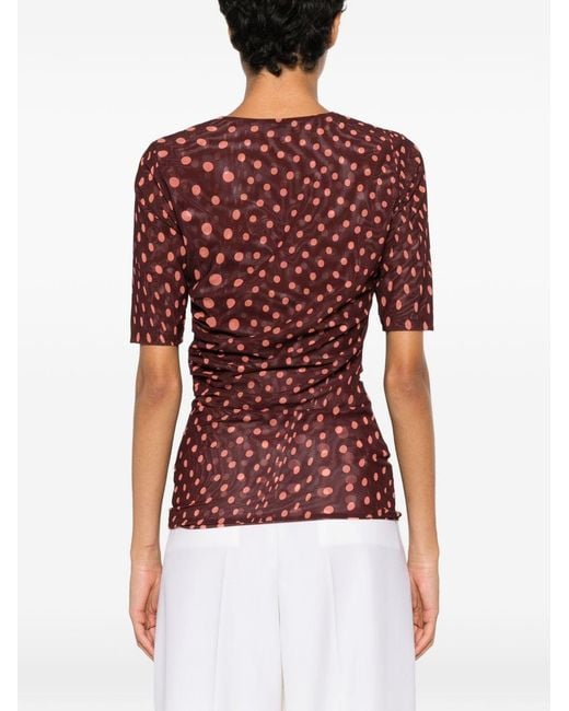 Stella McCartney Red Polka Dot Top