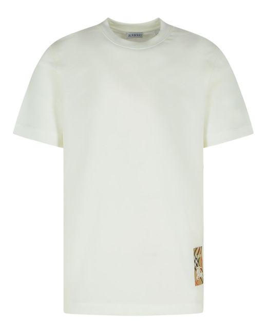 Burberry White Cotton T -Shirt für Herren