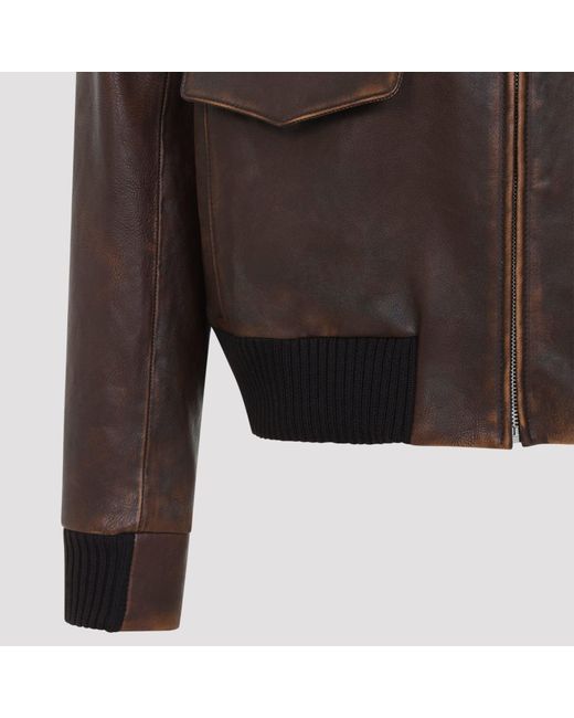 Prada Brown Leather Jacket