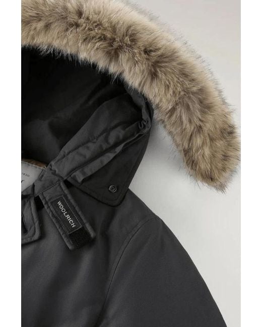 Woolrich Gray Parka Arctic Uomo Cotone Grigio/Grigio Shadow for men
